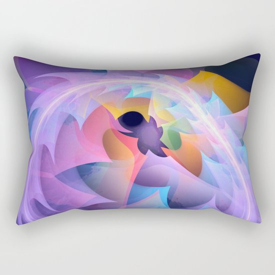Cyclone of feelings, colourful fractal abstract Rectangular Pillow