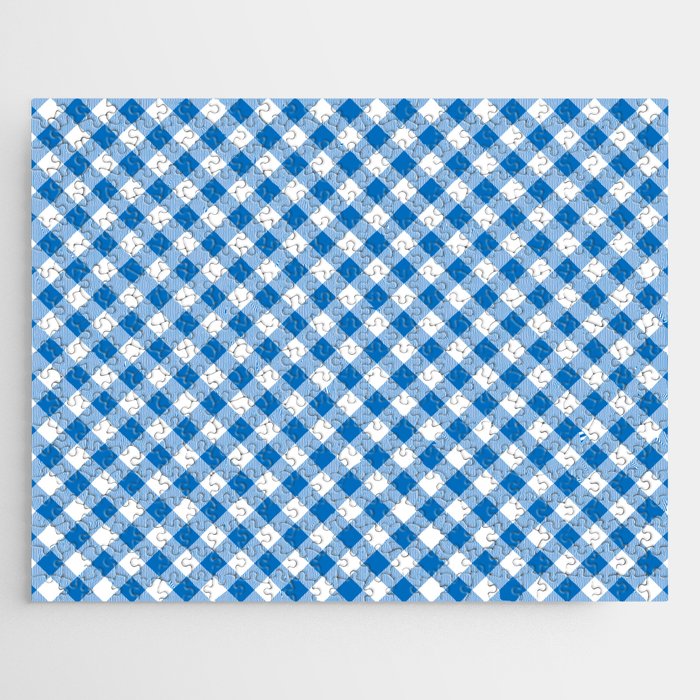 Blue Gingham - 24 Jigsaw Puzzle