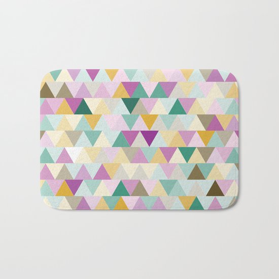 Triangles Colorful Pattern Bath Mat