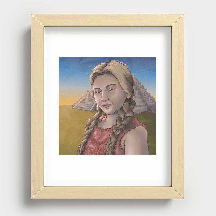 Aztec Maiden Recessed Framed Print