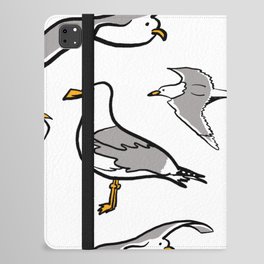 Seagulls by the Seashore White iPad Folio Case