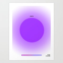 aura colors / violet  Art Print