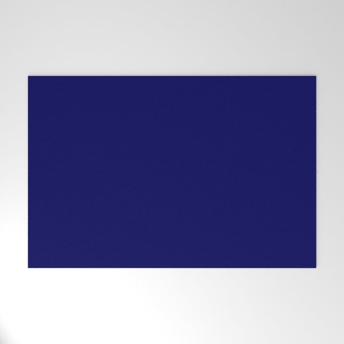 Nautical Navy Blue Solid Color Block Welcome Mat By Beautifulhomes