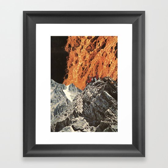 fire on the horizon Framed Art Print
