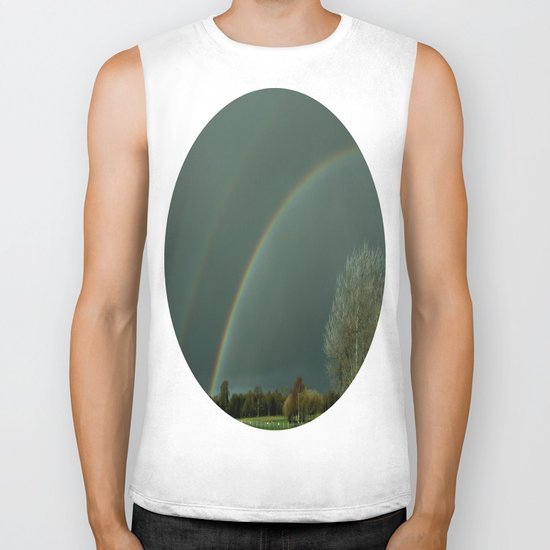 A Colorful Bow for the Rain . . . Biker Tank