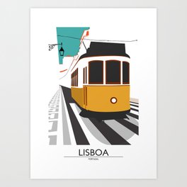 Lisbon train Art Print | Graphicdesign, Lisbon, Digital 