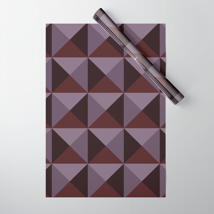 Chocolate Geometric Pattern Wrapping Paper