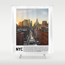 NYC Minimalism | Two Bridges | New York City Views Shower Curtain