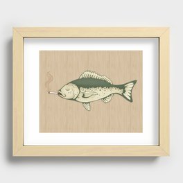 Smoking Fish on the Wall Recessed Framed Print