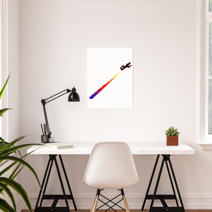T 33 Rainbow Smoke Trail Poster By Devinswy