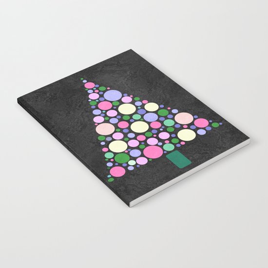 Christmas Tree Marble Notebook