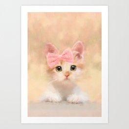 Kiki Kitten Art Print
