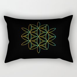FLOWER OF LIFE SACRED GEOMETRY Mandala Yoga Rectangular Pillow