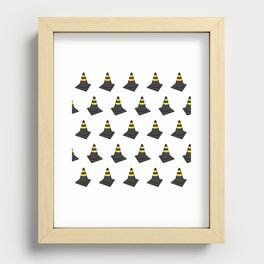 Small medium rubber cone pattern 3 Recessed Framed Print