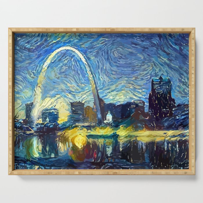 Starry St. Louis Night Serving Tray