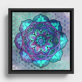 Floral Mandala Framed Canvas