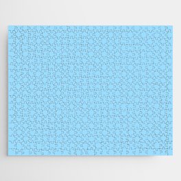 Columbia Blue Solid Color Popular Hues Patternless Shades of Cyan Collection Hex #9bddff Jigsaw Puzzle