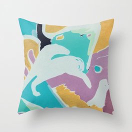 fine art abstract design multicolours Throw Pillow