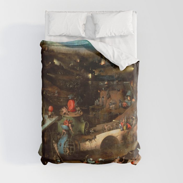 Hieronymus Bosch "The Last Judgement" triptych (Vienna) central panel Duvet Cover