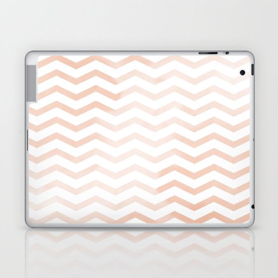 Faded peach chevron Laptop & iPad Skin