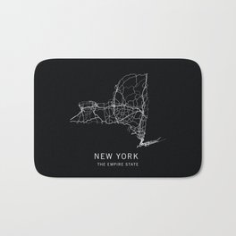 New York State Road Map Bath Mat | Newyork, Syracuse, Empirestate, Road, Maps, Albany, Graphicdesign, Rochester, Cartography, Buffalo 