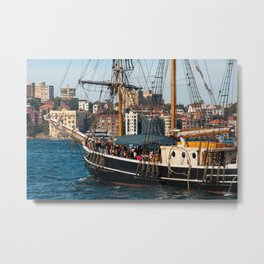 Southern Swan Sailing Ship, Sydney Harbour Metal Print | Harbour, Sail, Harbor, Old, City, Photo, Australia, Newsouthwales, Nsw, Swan 