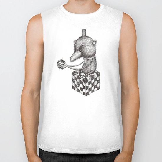 'Puzzle' Biker Tank