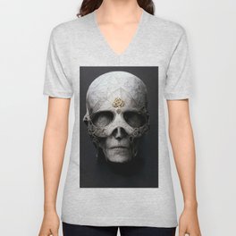 Superhero Skull V Neck T Shirt