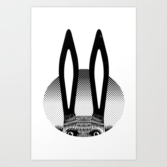 Peekaboo Rabbit Art Print