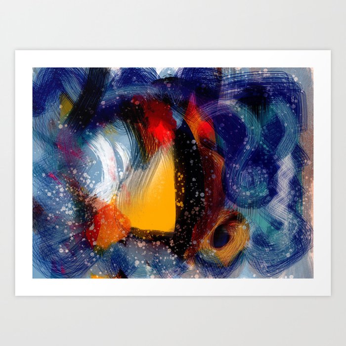 Energy Of Life Is Love Abstract Painting Art Print By Emmanuelsignorino