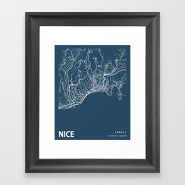 Nice city cartography Framed Art Print