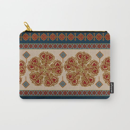 Flower pattern #0243 Carry-All Pouch