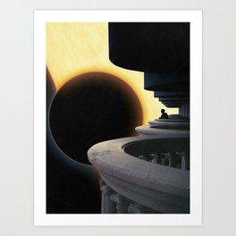Sunny View - Space Aesthetic, Retro Futurism, Sci Fi Art Print