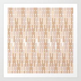 Abstract Fabric Wooden Bamboo Panel Design Art Print