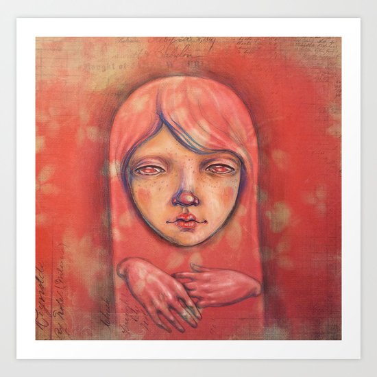 The Ghost in Pink Art Print