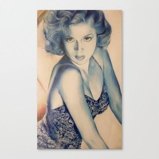 Blondie in Blue Canvas Print