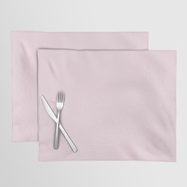Pink Marshmallow pale pastel solid color modern abstract pattern  Placemat