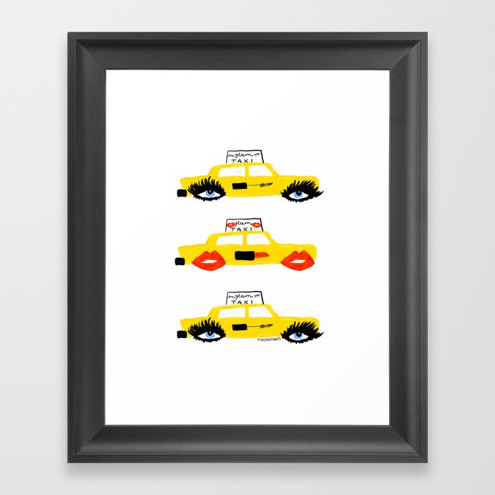 Glam Taxi Framed Art Print