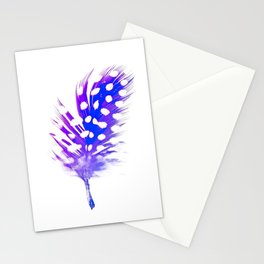 Elegant Violet Feathers Stationery Card