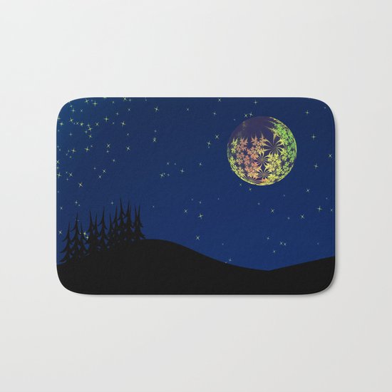 Fractal Moon Bath Mat