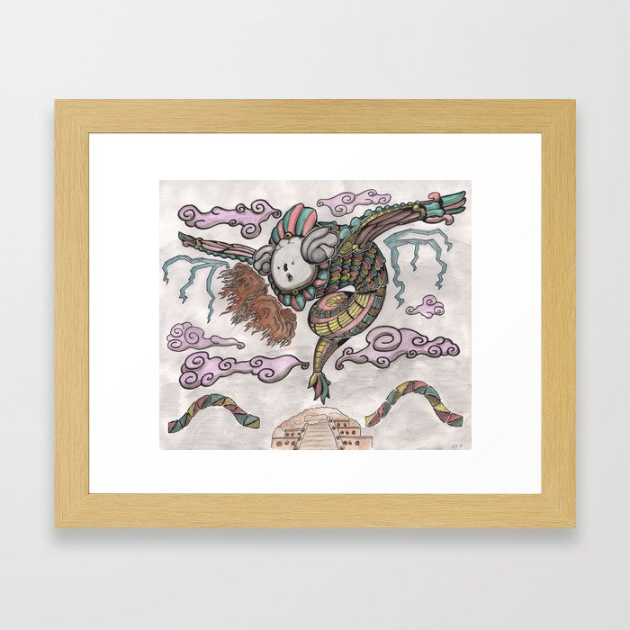 Quetzalkoala or Karma Chameleon Hanglider  Framed Art Print