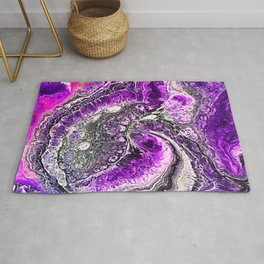 purple hazez Rug | Modern, Art, Abstract, Ink, Cells, Purple, Fluidart, Acrylic, Painting 