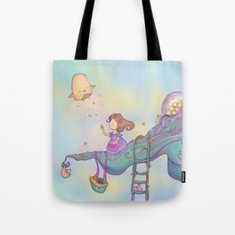 Up on the treetop Tote Bag