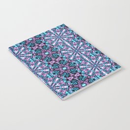 Liquid Light Series 54 ~ Blue & Purple Abstract Fractal Pattern Notebook