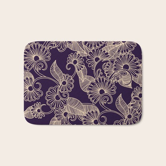 Floral Pattern Bath Mat