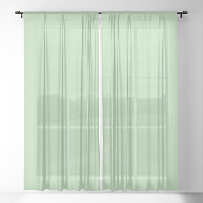 Green Garden Room Sheer Curtain