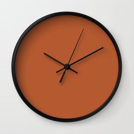 Burnt Orange Rust Solid Plain Color - Palette Of The Year 2021 Wall Clock