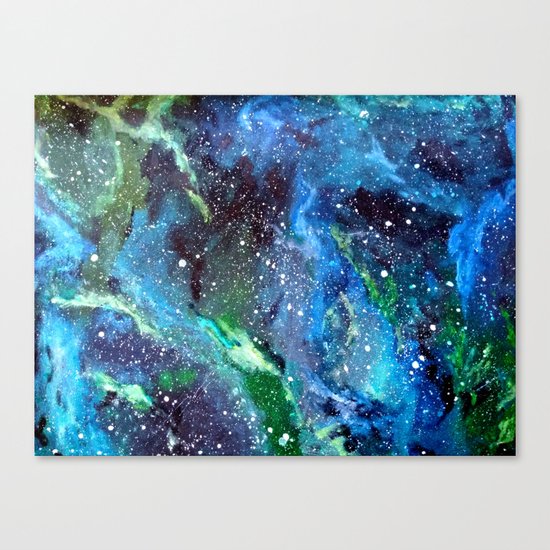 Galaxy (blue/green) Canvas Print