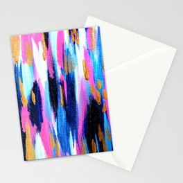 Spring Golden - Pink and Navy Abstract Stationery Cards
