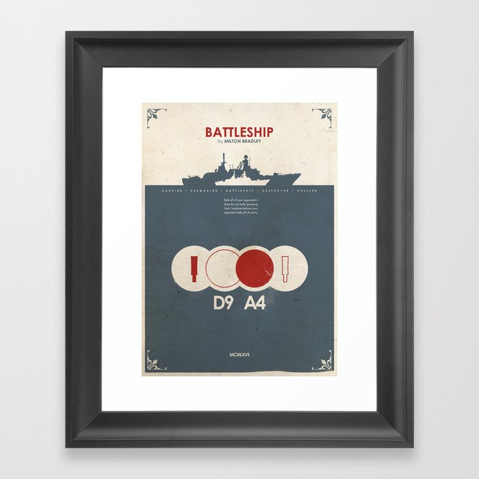 Classic Games - Battleship Framed Art Print